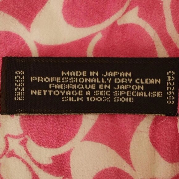 Auth COACH - Pink White Scarf - Picture 4 of 8